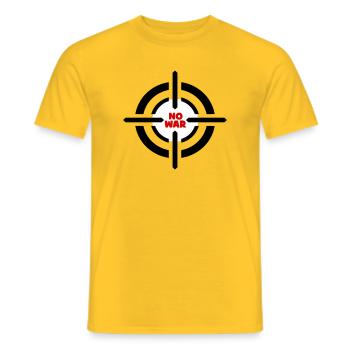 Kein Kriegsemblem - Männer T-Shirt - Gelb - Vorne - AI Model Male 178 dark (178cm)