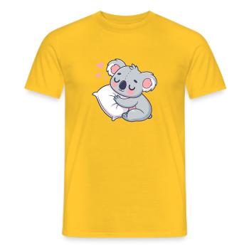 Koala Câlin Coeur Doux - T-shirt homme - jaune - Devant - AI Model Male 178 dark (178cm)