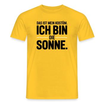 Ich Bin Die Sonne Kostüm Karneval Fasching Sonnen - Männer T-Shirt - Gelb - Vorne - AI Model Male 178 dark (178cm)