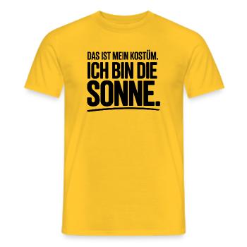 Ich Bin Die Sonne Kostüm Karneval Fasching Sonnen - Männer T-Shirt - Gelb - Vorne - AI Model Male 178 dark (178cm)