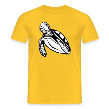 Turtle Turtles T-shirt Gift - Men's T-Shirt - yellow - Front - AI Model Male 178 dark (178cm)