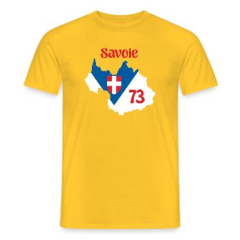 Savoie 73 - T-shirt homme - jaune - Devant - AI Model Male 178 dark (178cm)