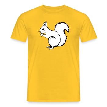 Squirrel T-shirt Gift Nature Lover - Men's T-Shirt - yellow - Front - AI Model Male 178 dark (178cm)