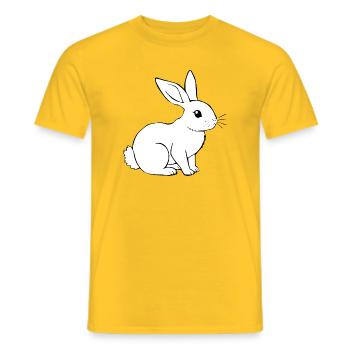 Rabbit Bunny Bunny Dwarf Rabbit Gift - Men's T-Shirt - yellow - Front - AI Model Male 178 dark (178cm)