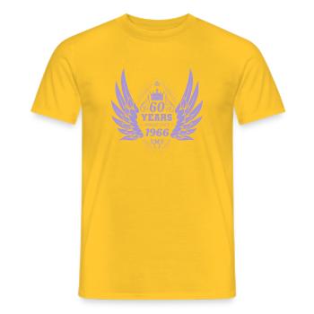 60 Years Unique Vintage Angel Crown Wings - Men's T-Shirt - yellow - Front - AI Model Male 178 dark (178cm)