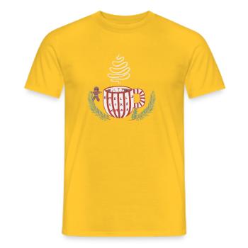 Smells Like Xmas Tasse - Männer T-Shirt - Gelb - Vorne - AI Model Male 178 dark (178cm)