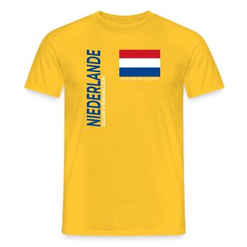 Scheveningen - Männer T-Shirt - Gelb - Vorne - AI Model Male 178 dark (178cm)