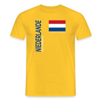 Rotterdam - Männer T-Shirt - Gelb - Vorne - AI Model Male 178 dark (178cm)
