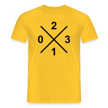 Dialling Code 0231 – Ruhrpott Liebe Dortmund Shirt - Men's T-Shirt - yellow - Front - AI Model Male 178 dark (178cm)