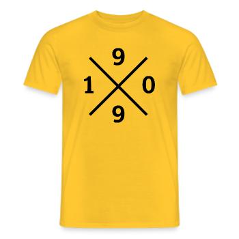 1909 – Ruhrpott Liebe Fussball Dortmund Shirt - Männer T-Shirt - Gelb - Vorne - AI Model Male 178 dark (178cm)