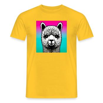 Alpaga - T-shirt homme - jaune - Devant - AI Model Male 178 dark (178cm)