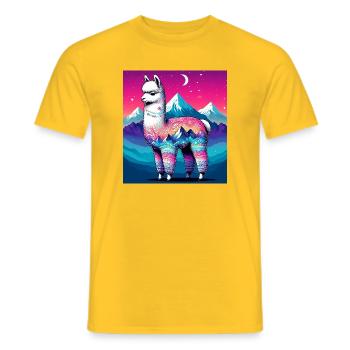 Alpaga - T-shirt homme - jaune - Devant - AI Model Male 178 dark (178cm)