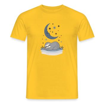 Mondschlaf-Faultier - Männer T-Shirt - Gelb - Vorne - AI Model Male 178 dark (178cm)