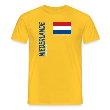 Zwolle - Männer T-Shirt - Gelb - Vorne - AI Model Male 178 dark (178cm)