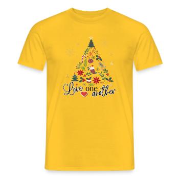 Weihnachtsbaum geschmückt - Männer T-Shirt - Gelb - Vorne - AI Model Male 178 dark (178cm)
