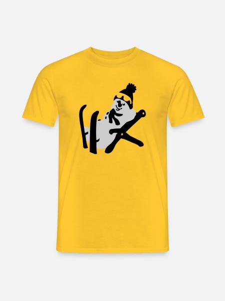 Snowman - Men's T-Shirt - yellow
