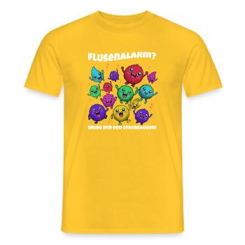 Alarme de poils : des monstres colorés et duveteux chantent - T-shirt homme - jaune - Devant - AI Model Male 178 dark (178cm)