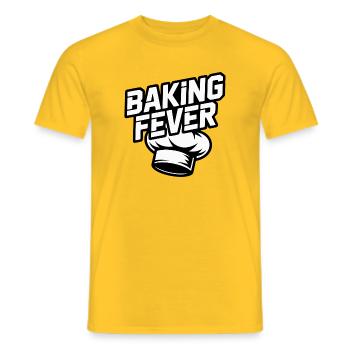 Baking Fever Küchenlogo - Männer T-Shirt - Gelb - Vorne - AI Model Male 178 dark (178cm)