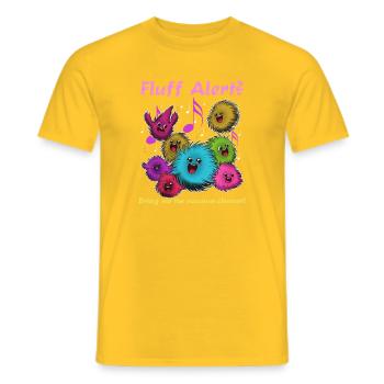 Fluffige Flusen Tanzparty - Männer T-Shirt - Gelb - Vorne - AI Model Male 178 dark (178cm)