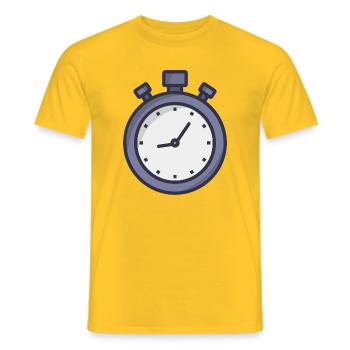 Stoppuhr - Männer T-Shirt - Gelb - Vorne - AI Model Male 178 dark (178cm)