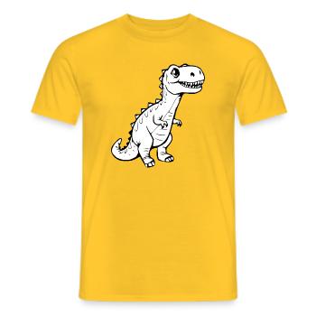 niedlicher Dinosaurier - Männer T-Shirt - Gelb - Vorne - AI Model Male 178 dark (178cm)