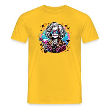Oldie But Goldy Strong And Stylish - Men's T-Shirt - yellow - Front - AI Model Male 178 dark (178cm)