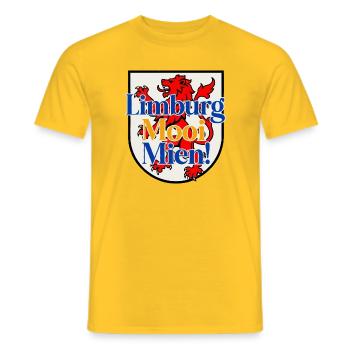 Limburg mooi mien schild - Men's T-Shirt - yellow - Front - AI Model Male 178 dark (178cm)