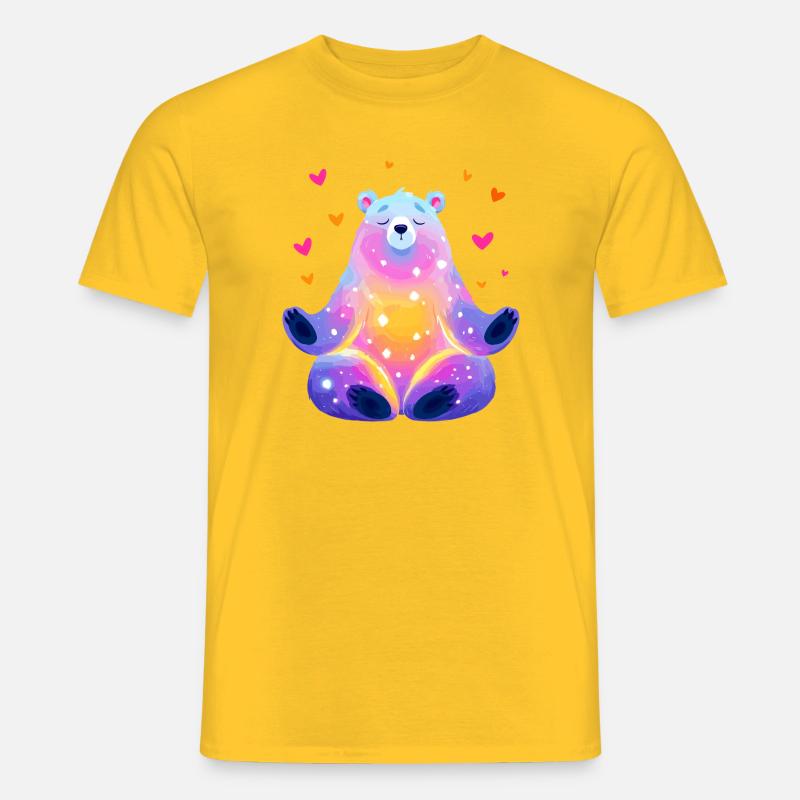 Regenbogen Bär - Männer T-Shirt - Gelb
