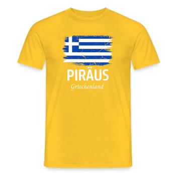 Pirée - T-shirt homme - jaune - Devant - AI Model Male 178 dark (178cm)