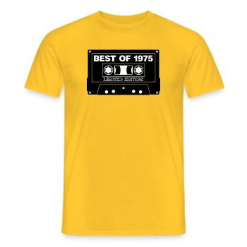 Best of 1975 Limitierte Edition 50 Geburtstag - Männer T-Shirt - Gelb - Vorne - AI Model Male 178 dark (178cm)