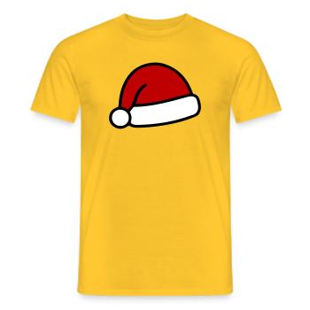 Santa Hat Santa Hat - Men's T-Shirt - yellow - Front - AI Model Male 178 dark (178cm)