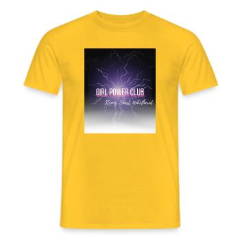 Girl Power Club – Strong. Smart. Unbothered. - Men's T-Shirt - yellow - Front - AI Model Male 178 dark (178cm)