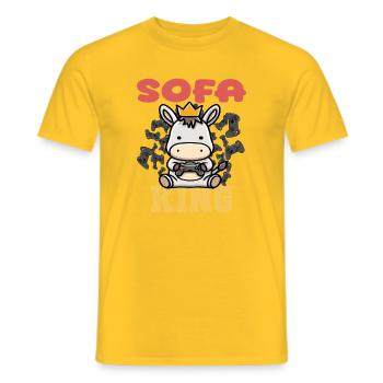 Sofa King gamen - Männer T-Shirt - Gelb - Vorne - AI Model Male 178 dark (178cm)