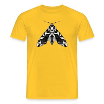 Moth Shadow Pattern Moth Black Moth - Men's T-Shirt - yellow - Front - AI Model Male 178 dark (178cm)