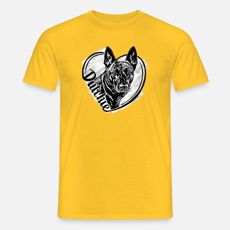 Dutch Shepherd – Dutchie - Männer T-Shirt - Gelb