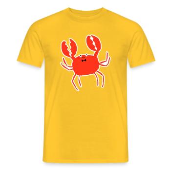 Crabe – Été, plage et mer pour les vacances - T-shirt homme - jaune - Devant - AI Model Male 178 dark (178cm)