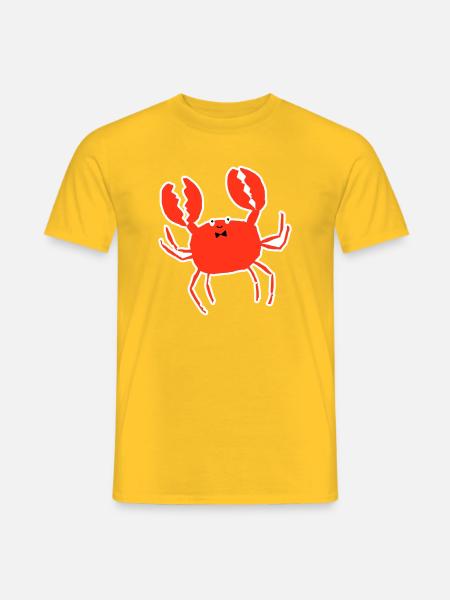 Krabbe – Sommer, Strand & Meeresmotiv für Urlaub - Männer T-Shirt - Gelb
