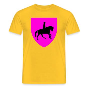 horses - Men's T-Shirt - yellow - Front - AI Model Male 178 dark (178cm)
