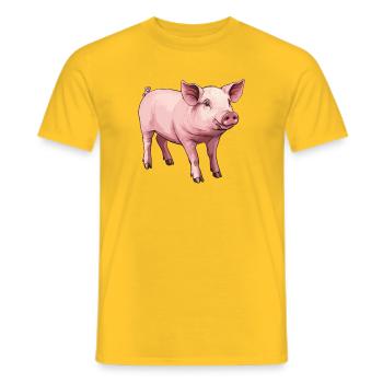 Cochon Cochon - T-shirt homme - jaune - Devant - AI Model Male 178 dark (178cm)