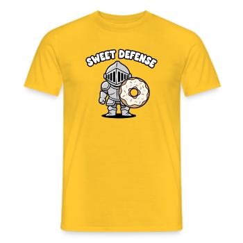 Chevalier avec beignet - T-shirt homme - jaune - Devant - AI Model Male 178 dark (178cm)