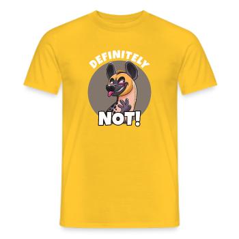 Définitivement pas de caricature de hyène - T-shirt homme - jaune - Devant - AI Model Male 178 dark (178cm)