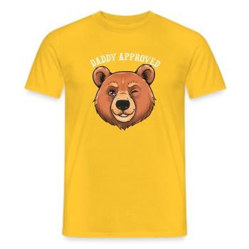 Daddy Approved Wink Bear - Men's T-Shirt - yellow - Front - AI Model Male 178 dark (178cm)