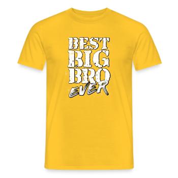 Grand Frère - T-shirt homme - jaune - Devant - AI Model Male 178 dark (178cm)