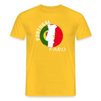 Faro - Men's T-Shirt - yellow - Front - AI Model Male 178 dark (178cm)