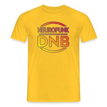 Logo-shirt Neurofunk DNB - T-shirt homme - jaune - Devant - AI Model Male 178 dark (178cm)