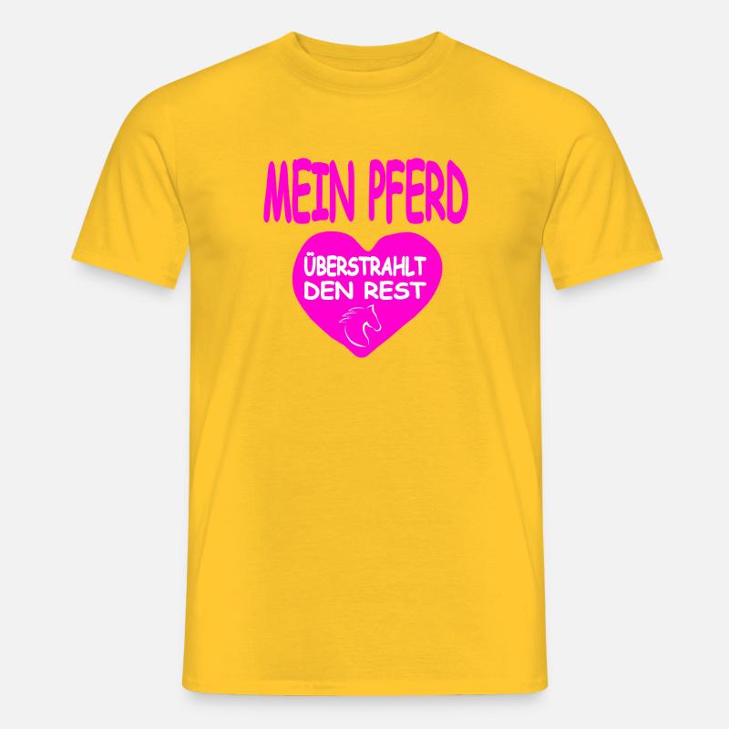 Pferd - Männer T-Shirt - Gelb