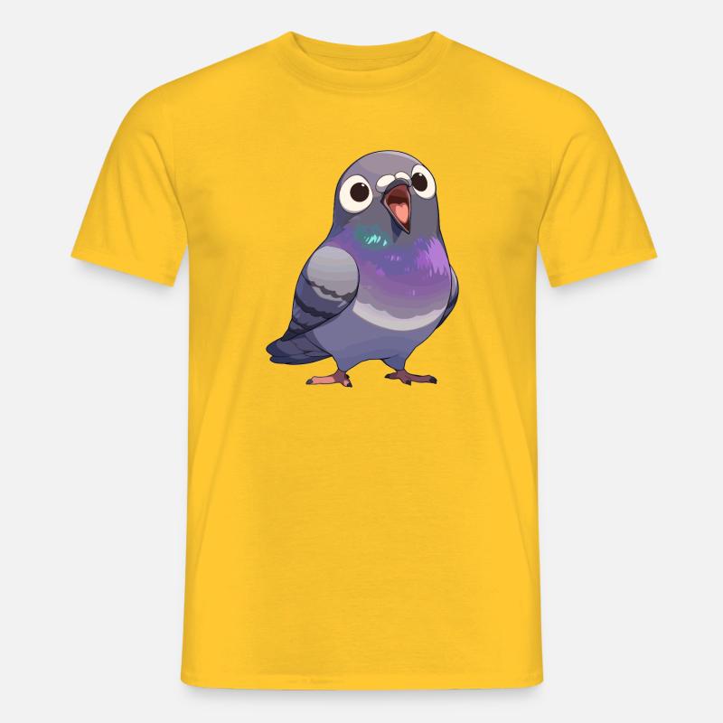 Tauben Taube - Männer T-Shirt - Gelb