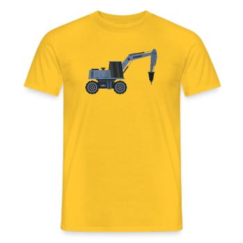 Pelle avec marteau - T-shirt homme - jaune - Devant - AI Model Male 178 dark (178cm)