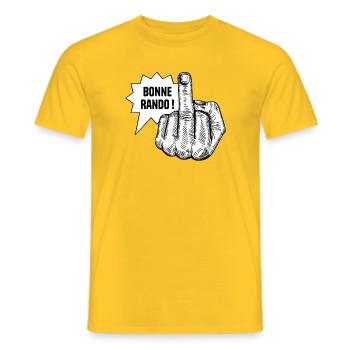 Viel Spaß beim Wandern! - Männer T-Shirt - Gelb - Vorne - AI Model Male 178 dark (178cm)