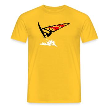 Windsurfing - Männer T-Shirt - Gelb - Vorne - AI Model Male 178 dark (178cm)